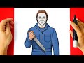 Como DESENHAR O MICHAEL MYERS Cómo DIBUJAR A MICHAEL MYERS Halloween Drawing