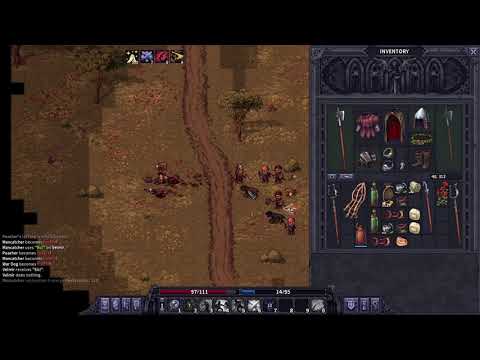 Stoneshard- Deathstinger jar vs a group of bandits