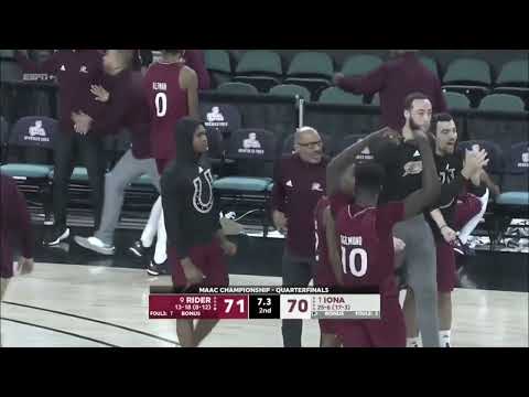 Dwight Murray Jr Difficult Game Winner in Rider Upset Win Over Iona in MAAC Tournament 03-10-22