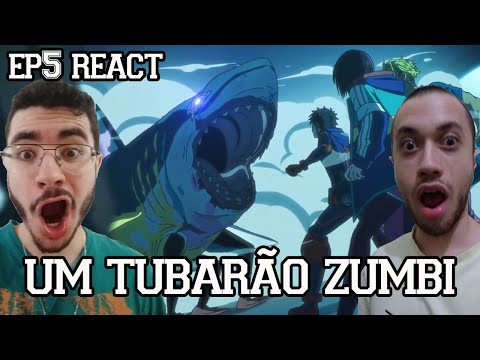 UM TUBARÃO ZUMBI, BOKU NO HERO É VOCÊ ? - Zom 100: Zombie ni Naru Episódio 5 REACT