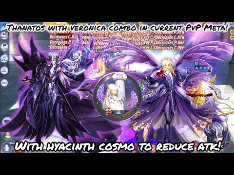 Saint Seiya: Awakening (KOTZ) - Thanatos with Veronica Combo Current PvP Meta! With Hyacinth Cosmo!
