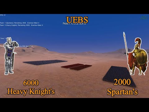 2000 Spartan's vs 6000 Heavy Knight's | Ultimate Epic Battle Simulator |