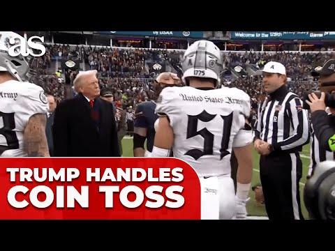 TRUMP executes COIN TOSS at legendary ARMY-NAVY FOOTBALL GAME