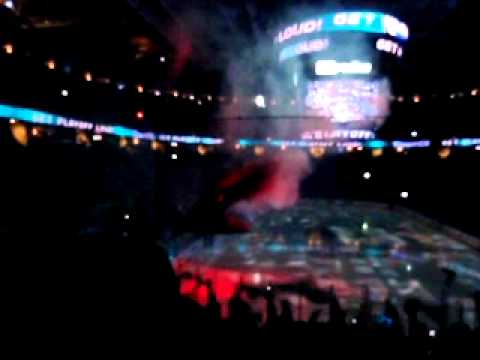 Game 2: SJ Sharks vs DET Redwings 2011 Playoffs Dropping of the Shark Head