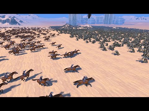 CAVALRY CHARGE vs 20.000 CROCODILE WARRIORS - Ultimate Epic Battle Simulator UEBS
