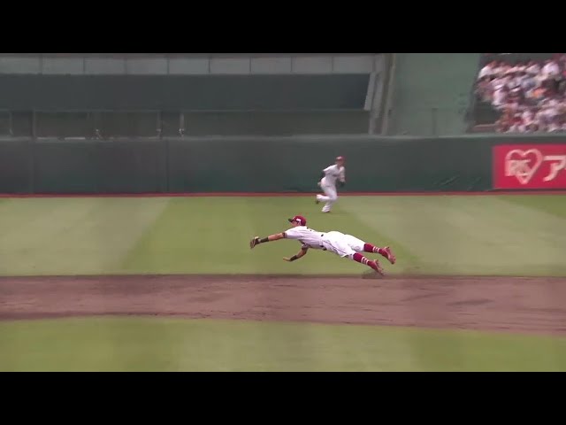 【5回表】攻守で大活躍!! イーグルス・川島慶三のダイビングキャッチ!! 2022年6月11日 東北楽天ゴールデンイーグルス 対 読売ジャイアンツ