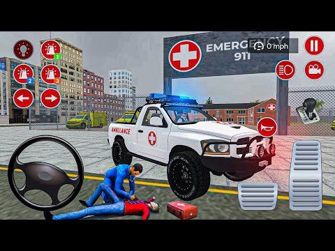 Emergency Rescue Pickup Truck Driving Simulator - City Ambulance 2021 - Android Gameplay