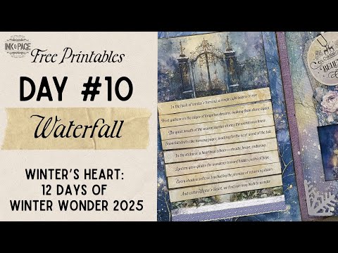 Winter's Heart Day 10 : Waterfall | Free Printables |  12 Days of Winter Wonder | Ink & Page