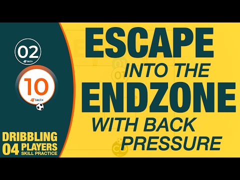 Dribbling Football Drill | Escape Into The End-Zone | Back Pressure | Skill Practice