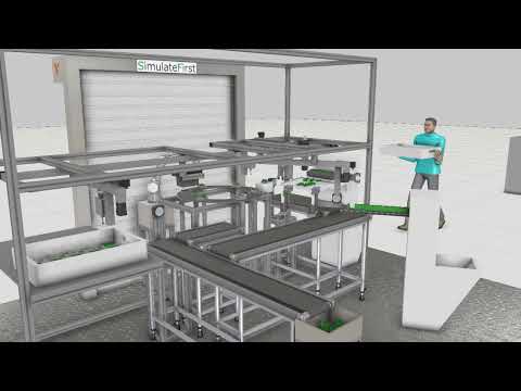 Sales support 3D simulation demo — interactive automation visualization for clients