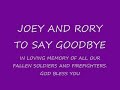 To Say Goodbye - Joey + Rory