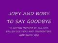 JOEY AND RORY TO SAY GOODBYE.wmv 