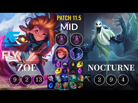 AF Fly Zoe vs Nocturne Mid - KR Patch 11.5