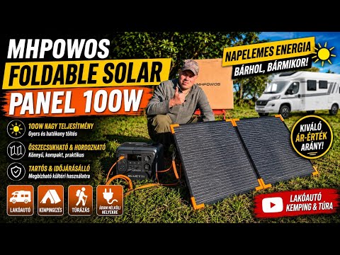 MHPOWOS 100W napelem teszt – lakóautóhoz is ajánlott?