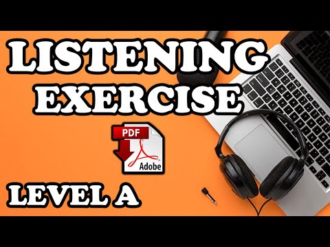 Listening Exercise with answers + PDF - Level A - Easy English Lesson