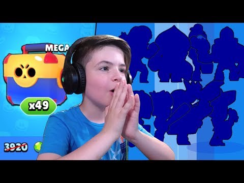 15 NEW BRAWLERS - 49 MEGA BOXES OPENING! - Brawl Stars