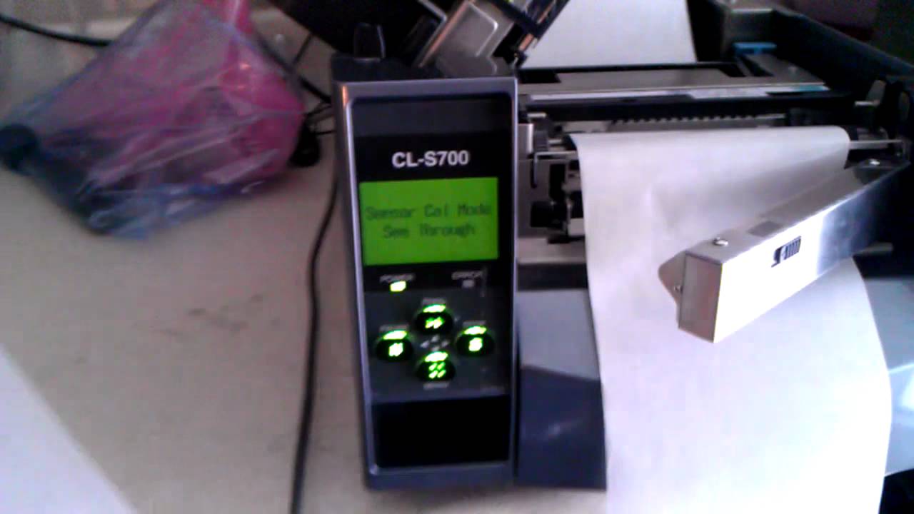 כיול חיישני מדבקות במדפסת Citizen CL-S700