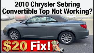 How to Diagnose and Repair Soft Top Malfunctions in a 2010 Chrysler Sebring $20 fix