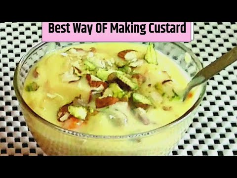 Custard Recipe|कस्टर्ड रेसिपी| कस्टर्ड बनाने की विधि|Creamy Custard|Easy Dessert Recipe|Sweet dish Video