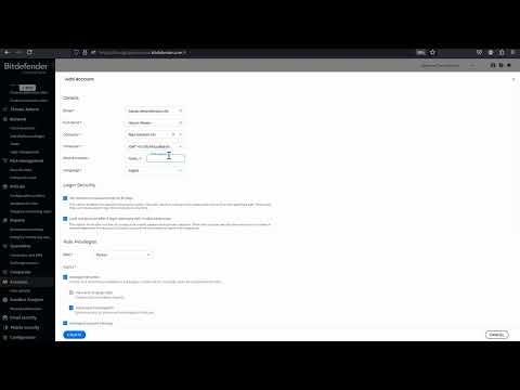 How to create users on Bitdefender Gravity Zone