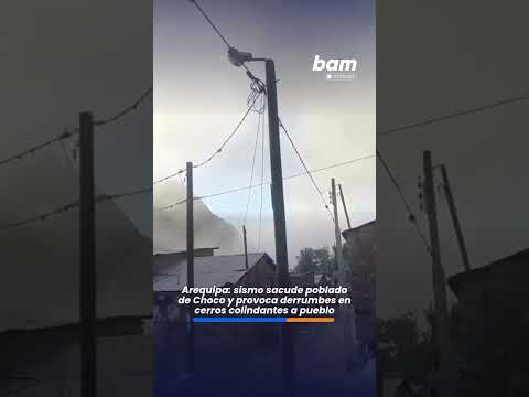 🚨 Sismo de 4.1 remece Arequipa y genera pequeños derrumbes en Choco