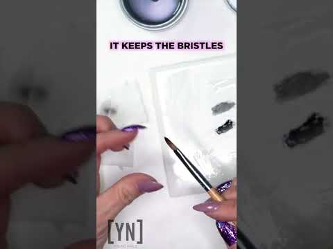 Quick Nail Tips: How To Clean Your Gel Nail Brushes - #Shorts