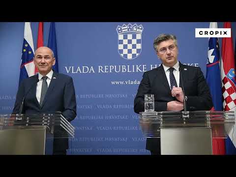 Andrej Plenković i Janez Janša održali konferenciju za medije
