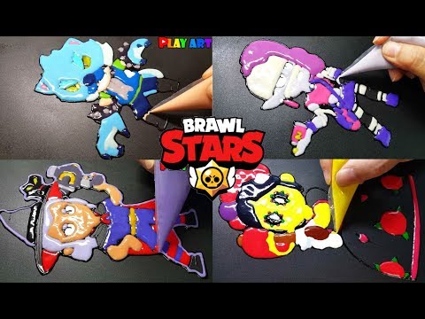 Pancake Brawl Stars Werewolf Leon, Emz, Witch Shelly, Calavera Piper, 팬케이크 늑대레온, 엠즈, 마녀쉘리, 해골인형 파이퍼
