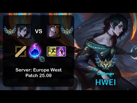 Hwei Mid vs Orianna - EUW Challenger - Patch 25.09