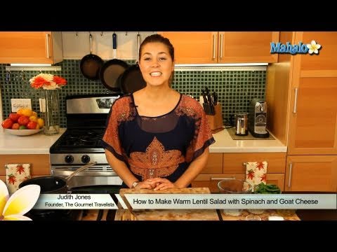 How to Make Warm Lentil Salad with Spinach and Goat Cheese