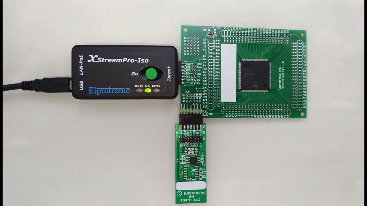XStreamPro Flash programming Cypress MCU + external flash (S6E2D + S25FL64L)