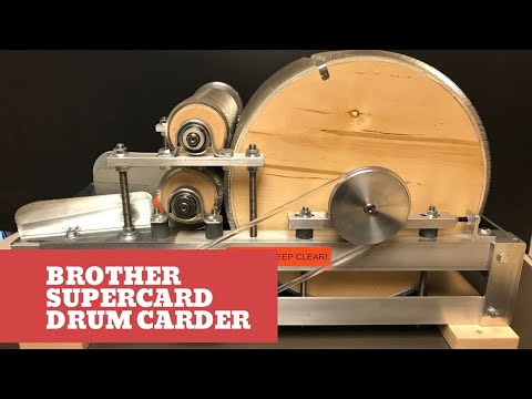Brother Supercard drum carder - Camaj Fiber Arts. I call it the big daddy carder