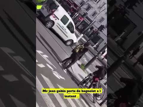 MC JEAN GABIN VS UN CYCLISTE