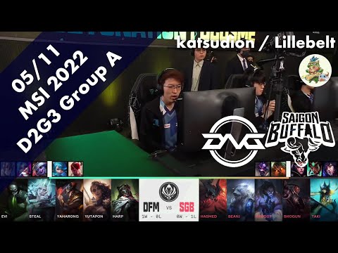 DFM(Evi アーゴット) VS SGB(Shogun ルシアン) D2G3 Group A ハイライト - MSI 2022 Group Stage by YAMA