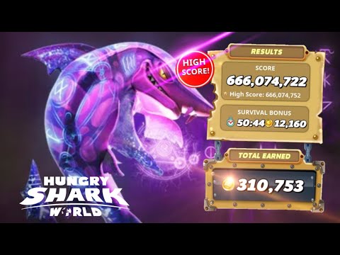 Dark magic shark new highscore | Hungry shark world