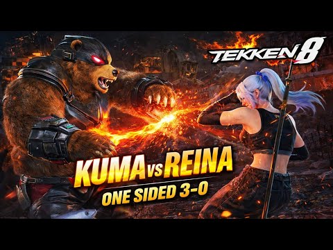 Kuma Vs Reina | Tekken 8 | 4K 60 FPS GamePlay | Playstation 5 | 3-0 Wins