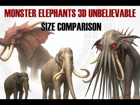 Monster Elephants 3D Unbelievable Size Comparison ZUNESHA vs BEHEMOTH