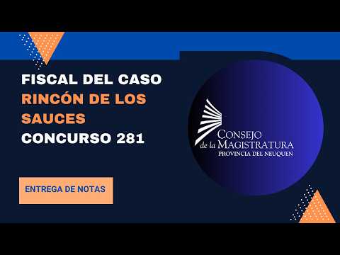 Fiscal del Caso. Rincón de los Sauces. Entrega de notas