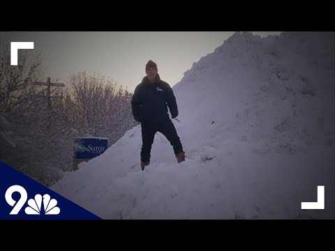 Snow piled up as Colorado digs out from storm