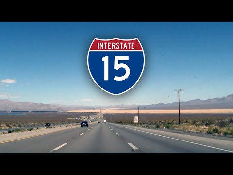 I-15 North in the Mojave Desert - Mountain Pass, California to Jean, Nevada