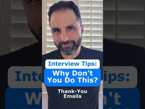 1-minute post-interview thank you email tips