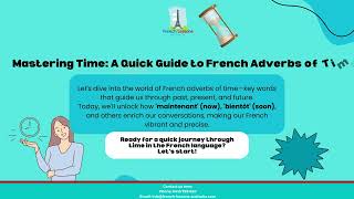 Mastering Time; French Adverbs of Time