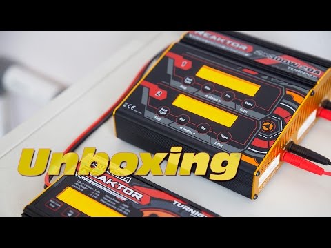 Turnigy Reaktor 2 X 300W 20A Charger - Unboxing + rundown of the menu