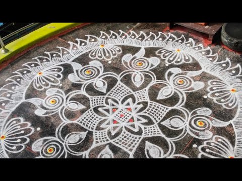 Full video 🌺 Free hand rangoli 🌺 festival rangoli collection @Vidhyaprabhurangolidesigns