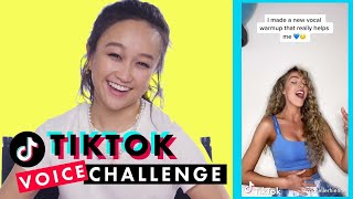 'And Just Like That' Star Cathy Ang Shows Us Lily Can REALLY Sing! | TikTok Voice Challenge | Cosmo video