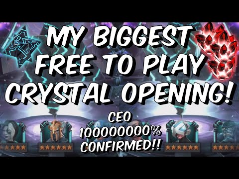 My BIGGEST Free To Play 5 & 6 Star Crystal Opening! - Act 6 CEO Luck! - Marvel Contest of Champions