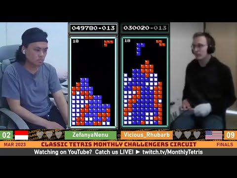 BATTLE FOR MASTERS! Nenu, Rhubarb | Challengers FINALS! | Classic Tetris Monthly
