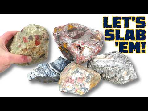 Let's Look Inside Five Stunning Rocks—Rock Slabbing Fun