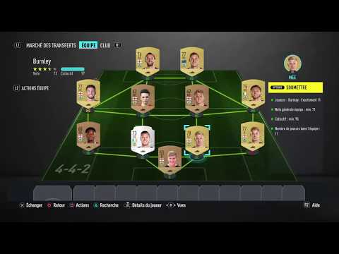 FIFA20 SBC / DCE LIGUE PREMIER LEAGUE - BURNLEY - SOLUTION PAS CHER
