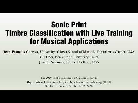 Sonic Print: Timbre Classification with Live Training for Musical Applications with Max